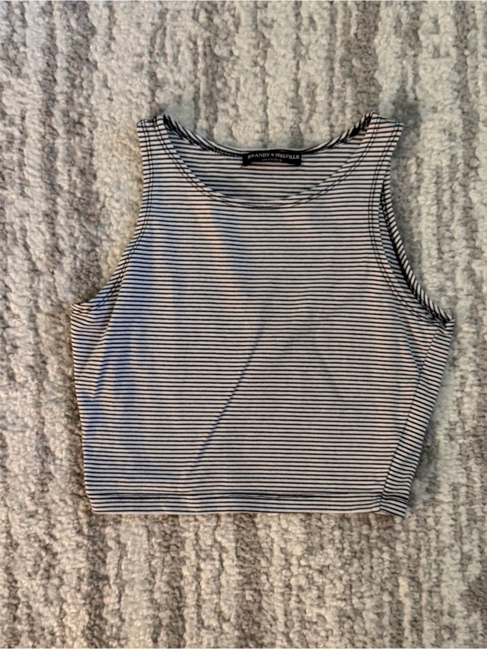Brandy Melville Striped Cropped Tank Top